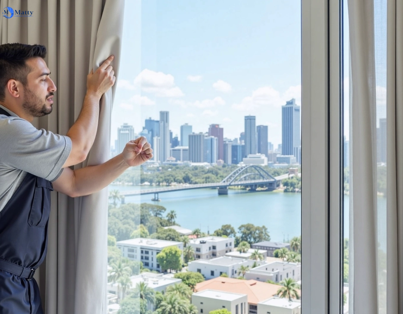 Professional curtain steam cleaning service bella-vista-nsw QLD by Matty Curtain Cleaning